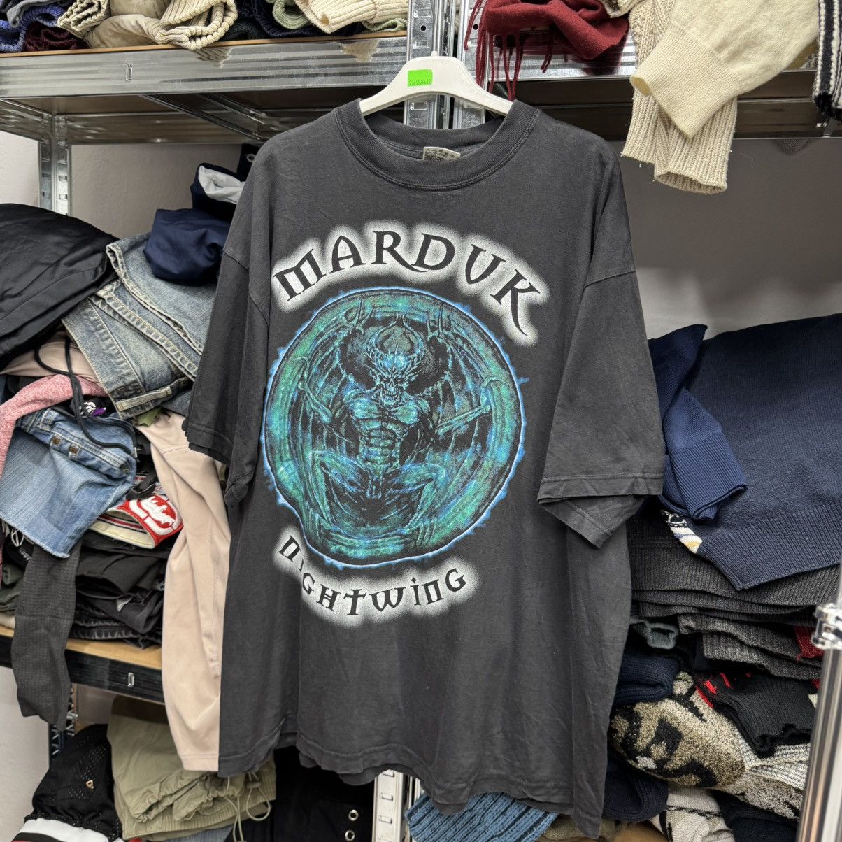 Vintage Vintage Marduk Nightwing 1998 Black Metal Band Tee Trashed Size US XL / EU 56 / 4 - 4 Thumbnail