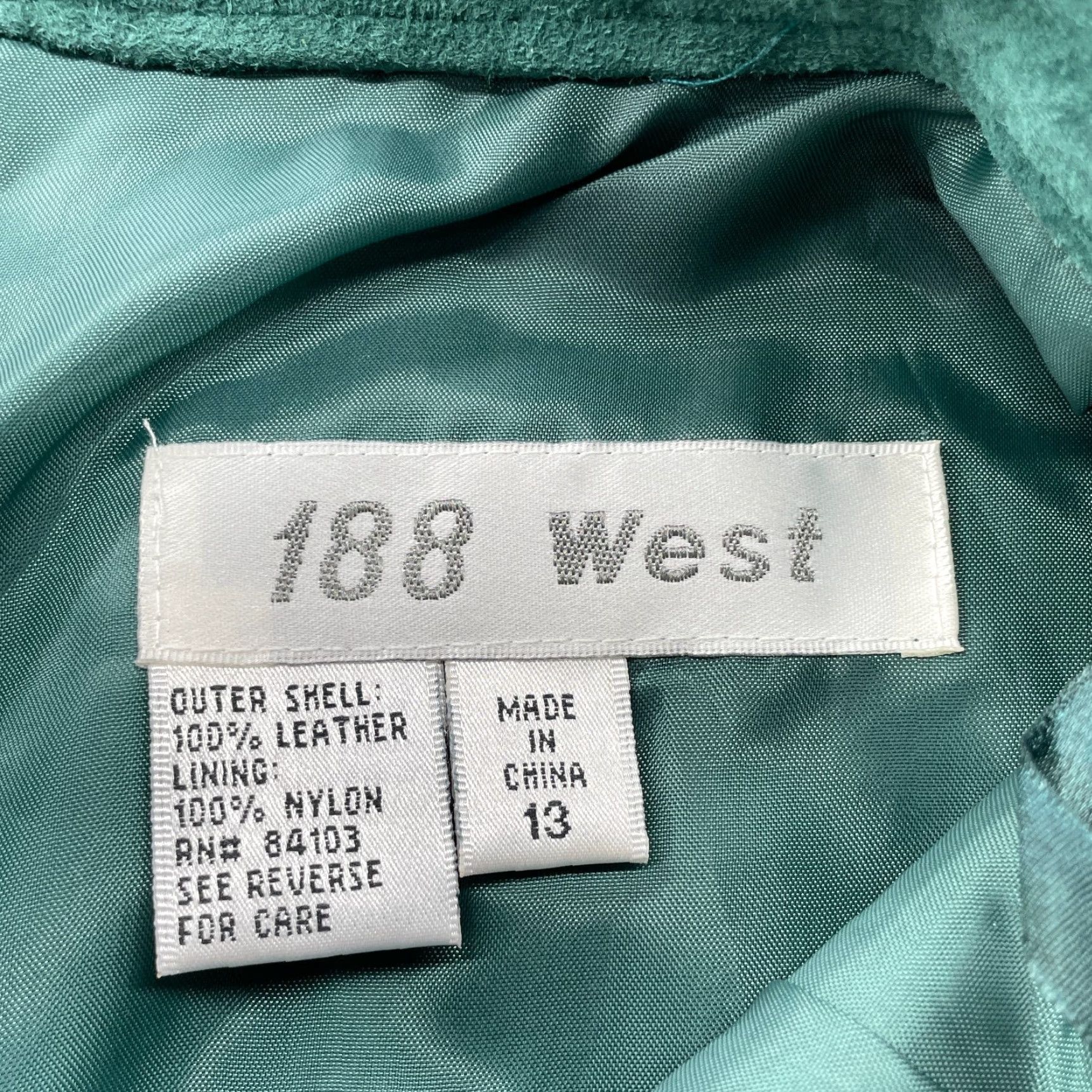 Etro Savannah Skirt Women 14 P Teal Leather Suede Straight Corpcore Boho Preppy Retro Vintage No Size 36" / US 14 / IT 50 - 5 Thumbnail