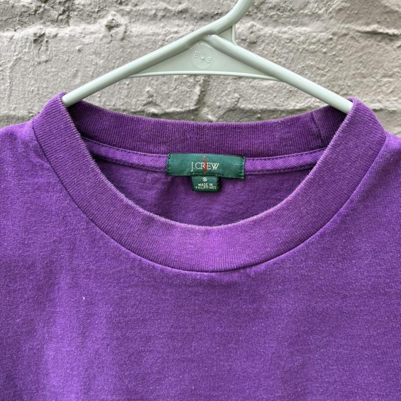 J.Crew Vintage 90s J.Crew Solid Purple Pocket T-Shirt Size US S / EU 44-46 / 1 - 3 Thumbnail
