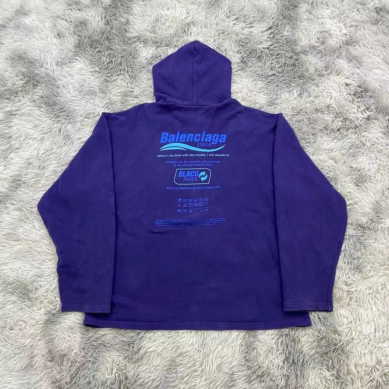 Balenciaga Balenciaga Blue Green Cola Wave Hoodie 2502-Nextarrow Size US XS / EU 42 / 0 - 6 Thumbnail