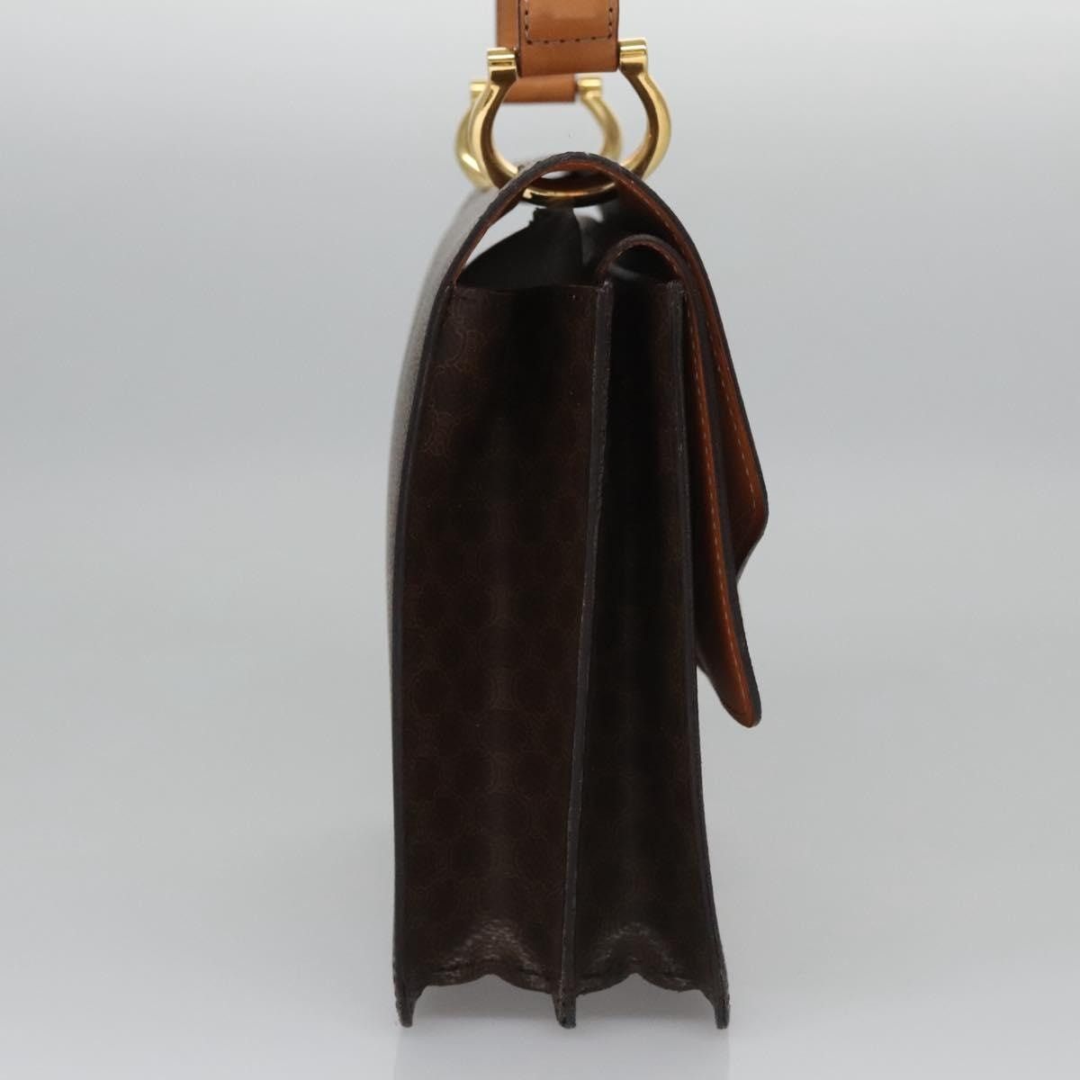 Celine CELINE Macadam Canvas Hand Bag Pvc Leather Brown Gold Size ONE SIZE - 5 Thumbnail