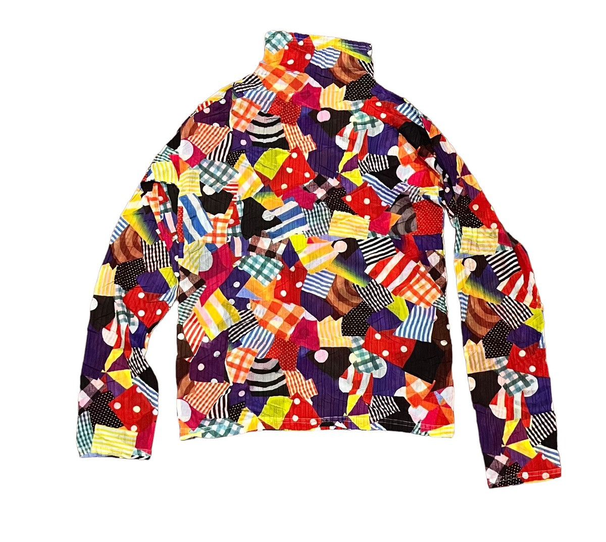 Issey Miyake *FINAL DROP* Issey miyake pleats multicolor mockneck Size S / US 4 / IT 40 - 5 Thumbnail