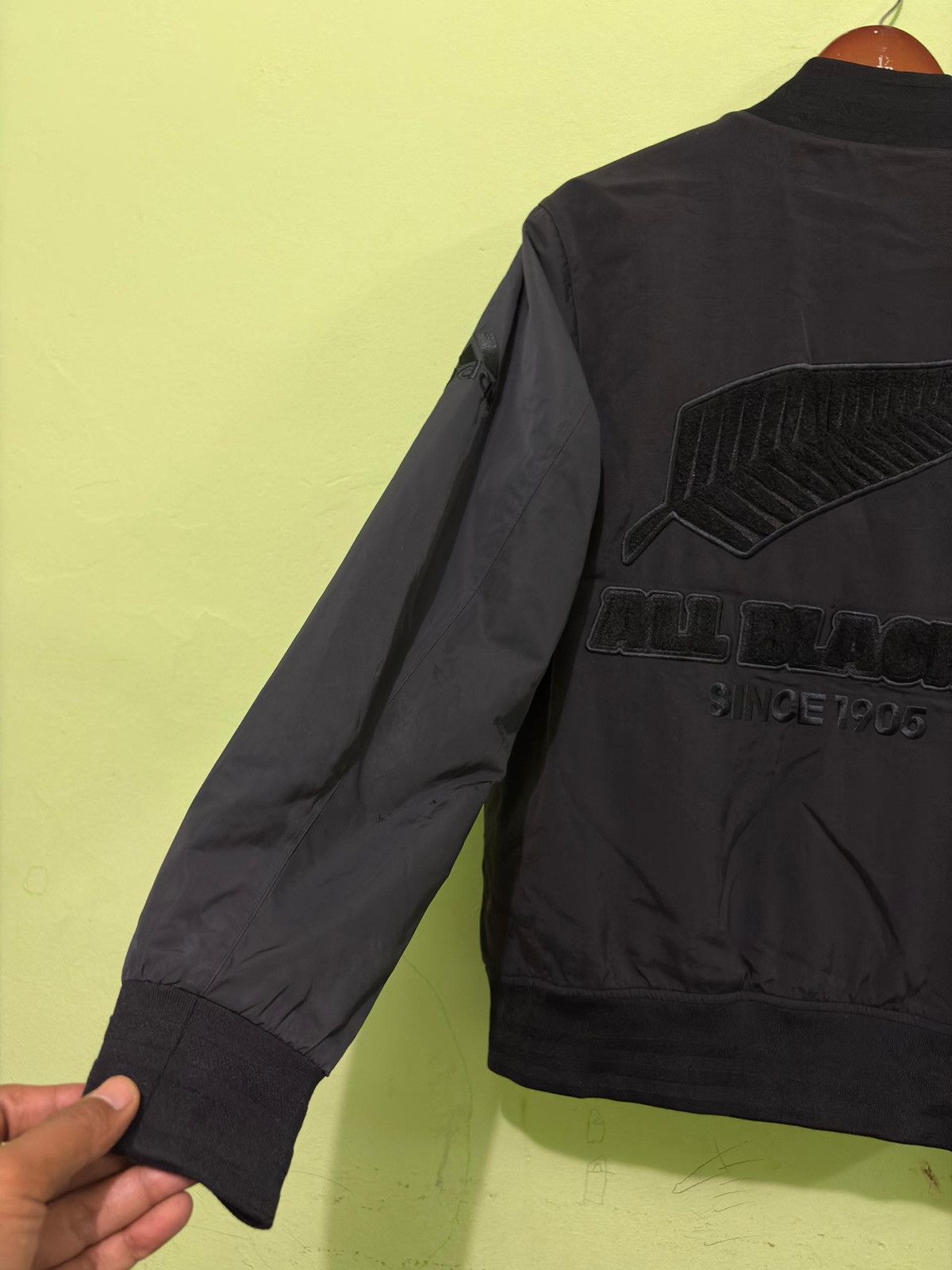 Adidas × All Blacks Adidas Bomber Jacket All Black New Zealand Rugby Jacket Size US M / EU 48-50 / 2 - 8 Thumbnail
