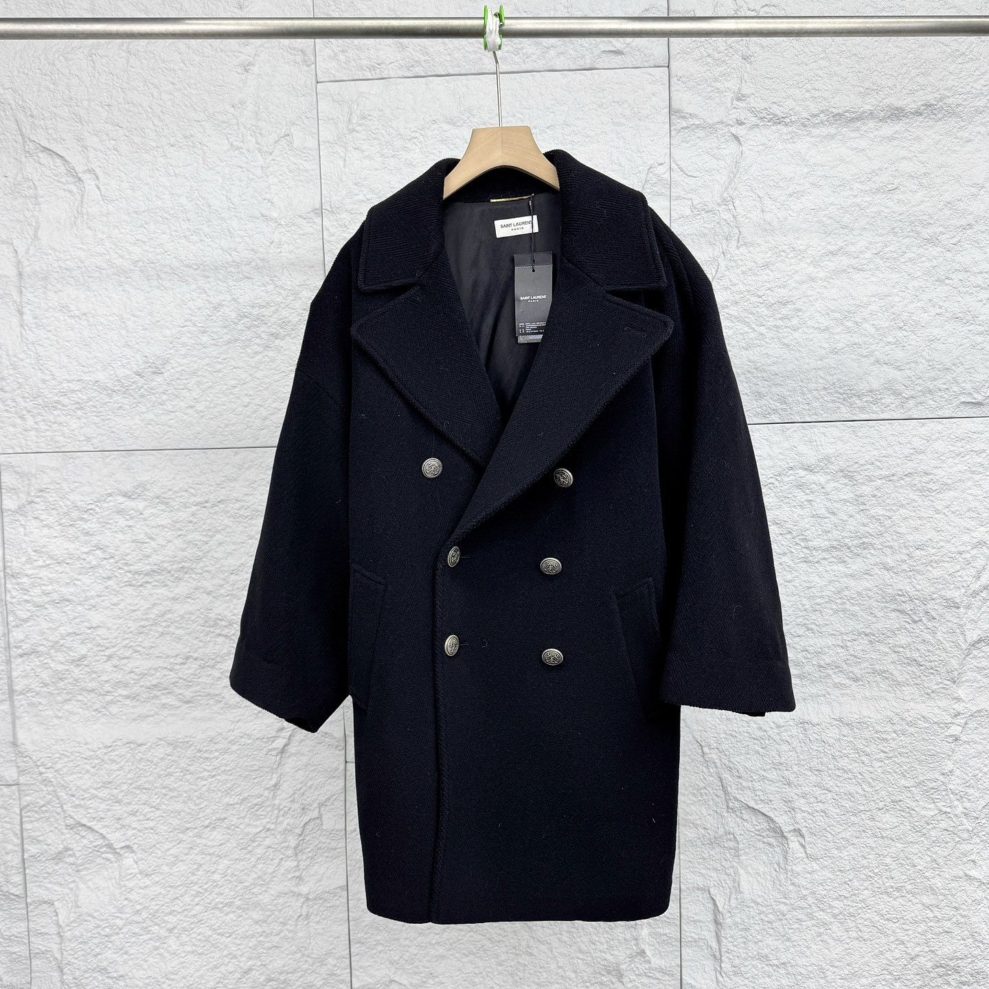 Saint Laurent Paris Saint Laurent Wool Double Breasted Coat Size 38 Size S / US 4 / IT 40 - 1 Thumbnail
