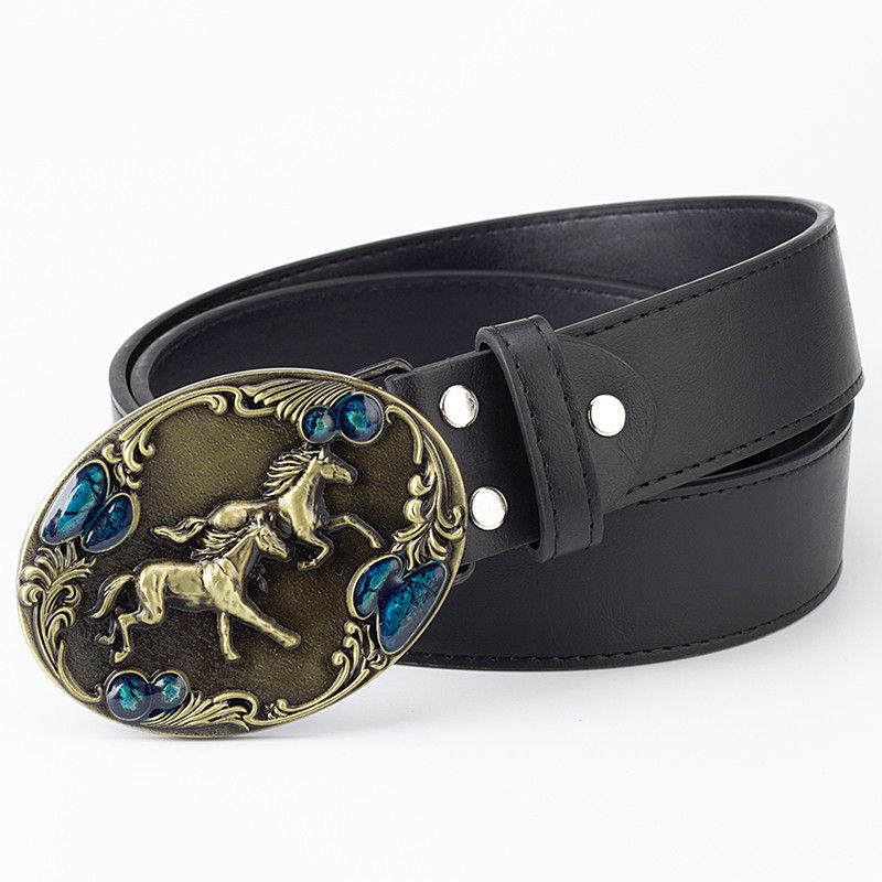 Designer New Design Vintage Belt Riveted Belts Menswear Accessories Size ONE SIZE - 5 Thumbnail
