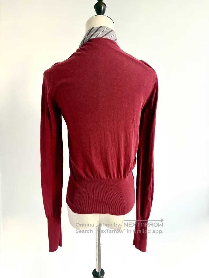 Vivienne Westwood Vivienne Westwood Deep Red Bow Tie Knitted Sweater Size L / US 10 / IT 46 - 4 Thumbnail