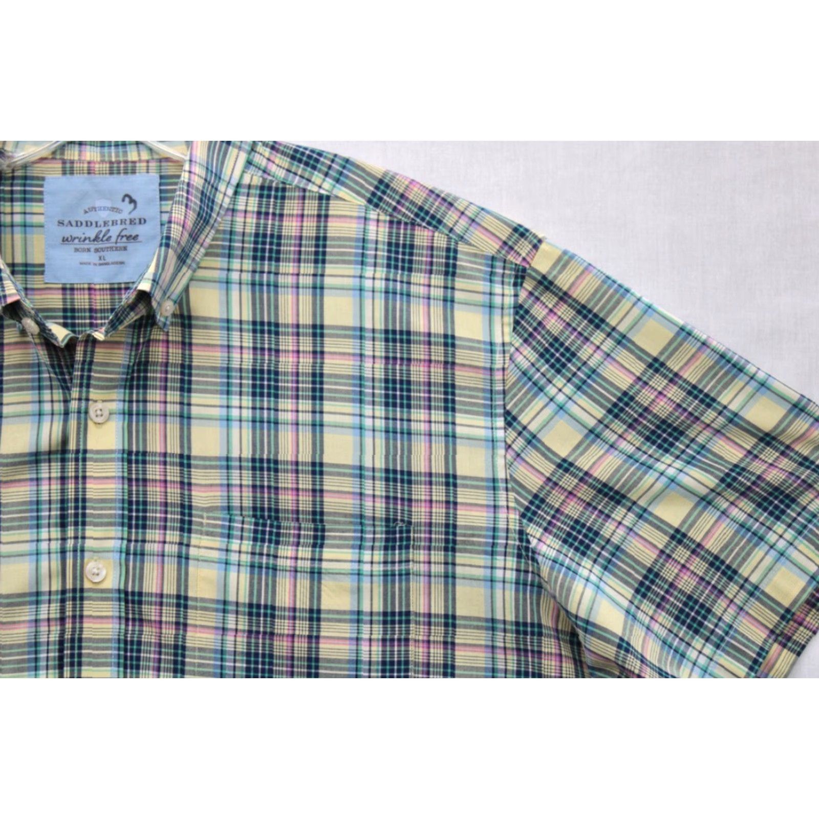 Born Saddlebred Born Southern Shirt Men's XL Multicolor Plaid Preppy Vacation Shirt Size US XL / EU 56 / 4 - 2 Thumbnail
