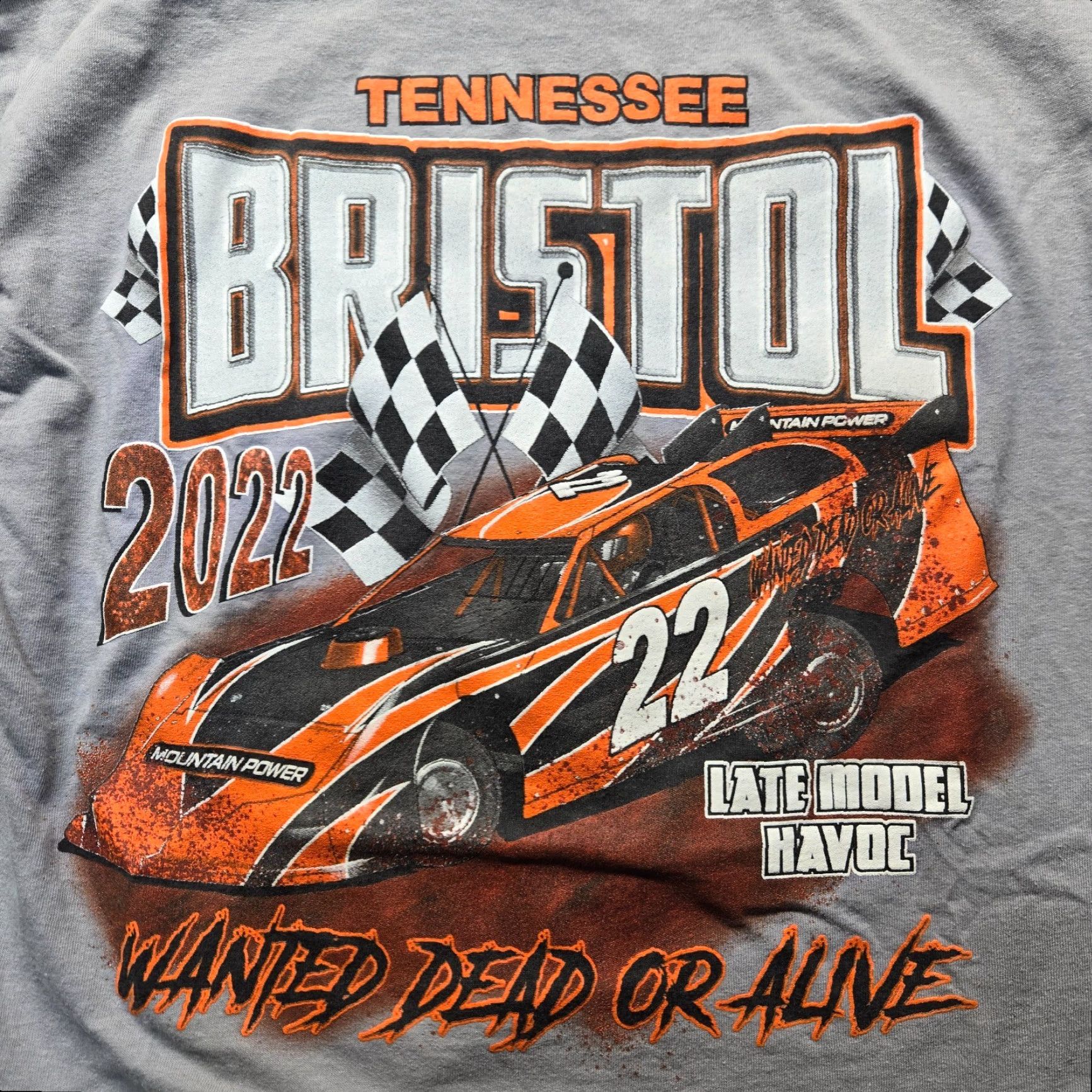 Vintage Bristol TN T-Shirt Dirt Track Racing Gray Short Sleeve Adult Men's M Size US M / EU 48-50 / 2 - 2 Thumbnail
