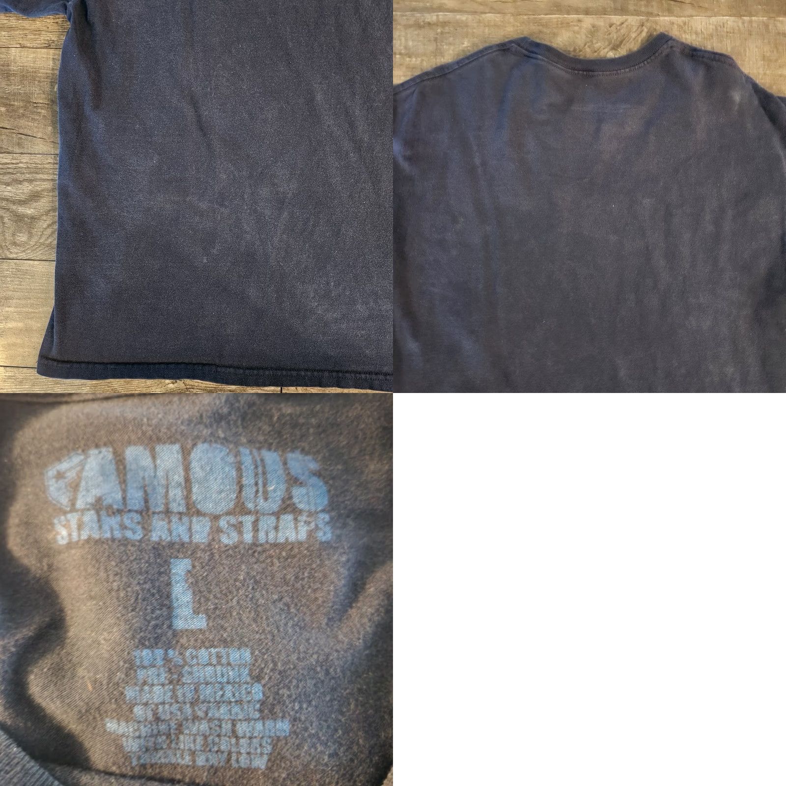 Logo 7 Famous Stars & Stripes T Shirt Tee Mens Large Logo Navy Blue Graphic Print Short Sleeve Crew Neck Skate Y2K Men Regular Vintage No F Logo Size US L / EU 52-54 / 3 - 8 Thumbnail