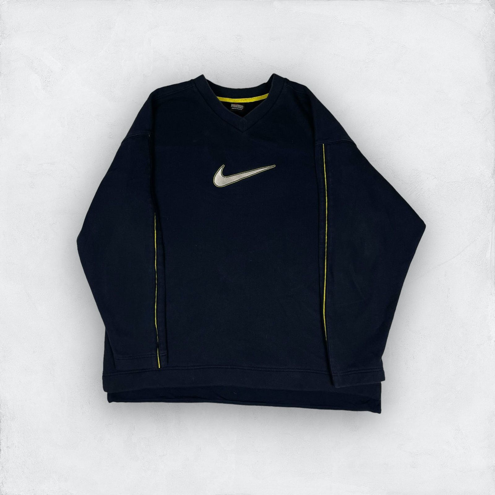 Nike × Vintage Nike Men's Blue Cotton Spellout Pullover Sweatshirt Large Size US L / EU 52-54 / 3 - 1 Thumbnail