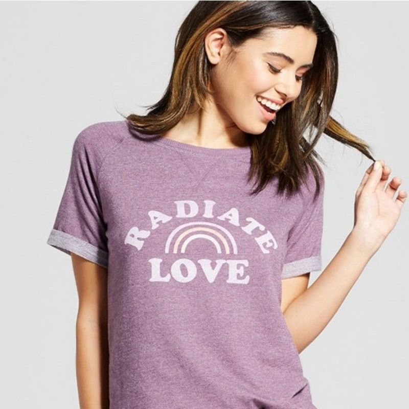 Target Basics Xhilaration Radiate Love lightweight Sweatshirt. Size S / US 4 / IT 40 - 1 Thumbnail