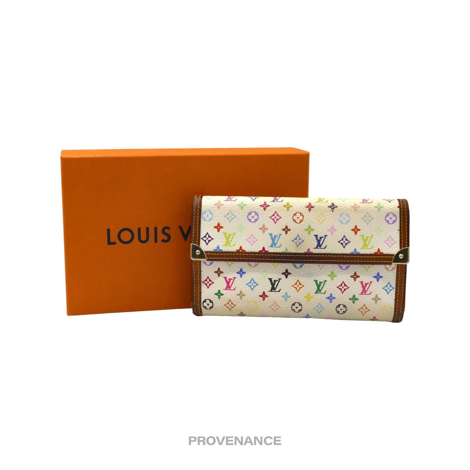 Louis Vuitton White Monogram Multicolored Canvas Porte Tresor International Wallet