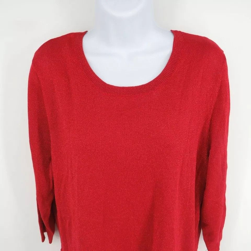 Other NY Collection Women's Knit Layered Pullover Sweater Large NW Size L / US 10 / IT 46 - 2 Thumbnail