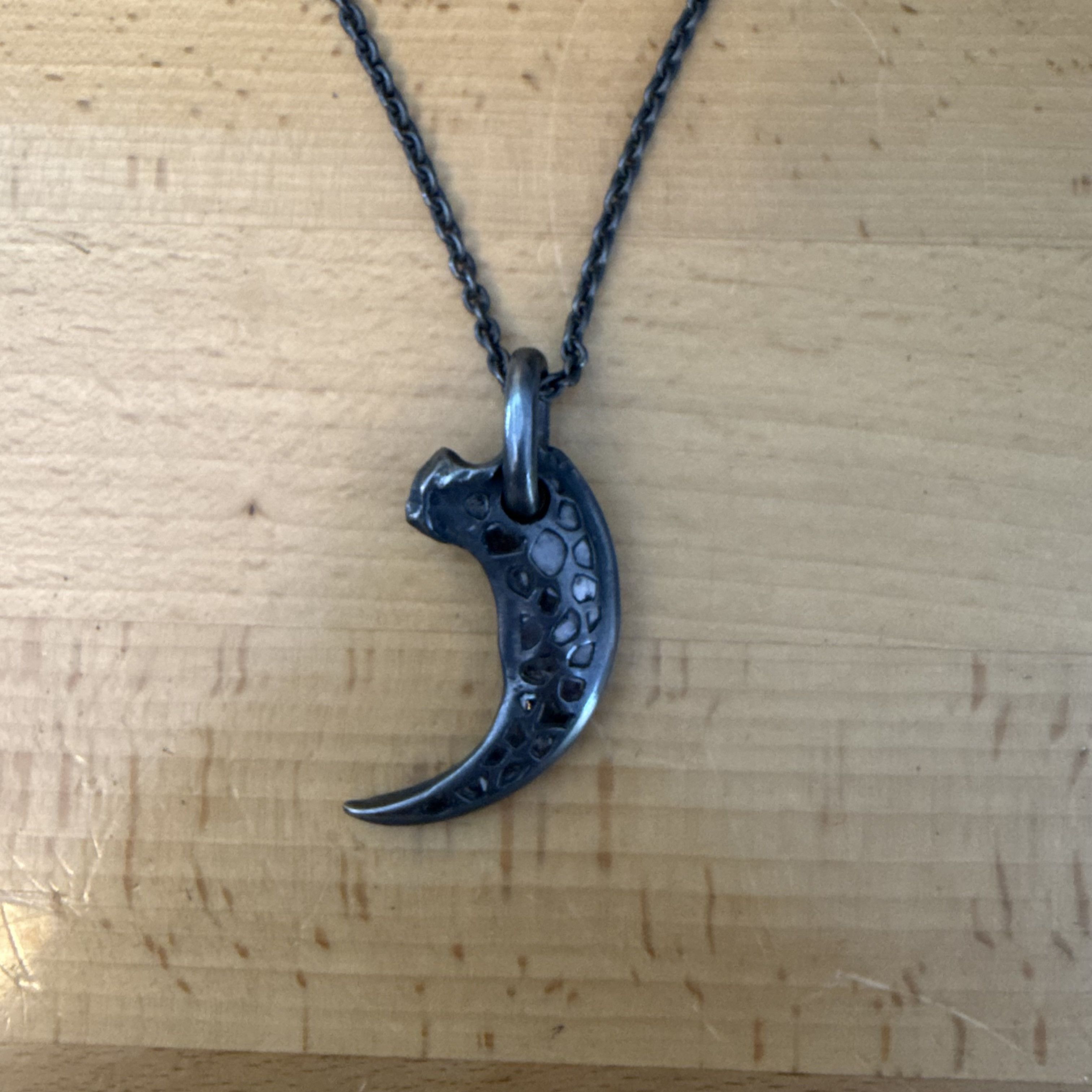 Bear Claw necklace mega pave