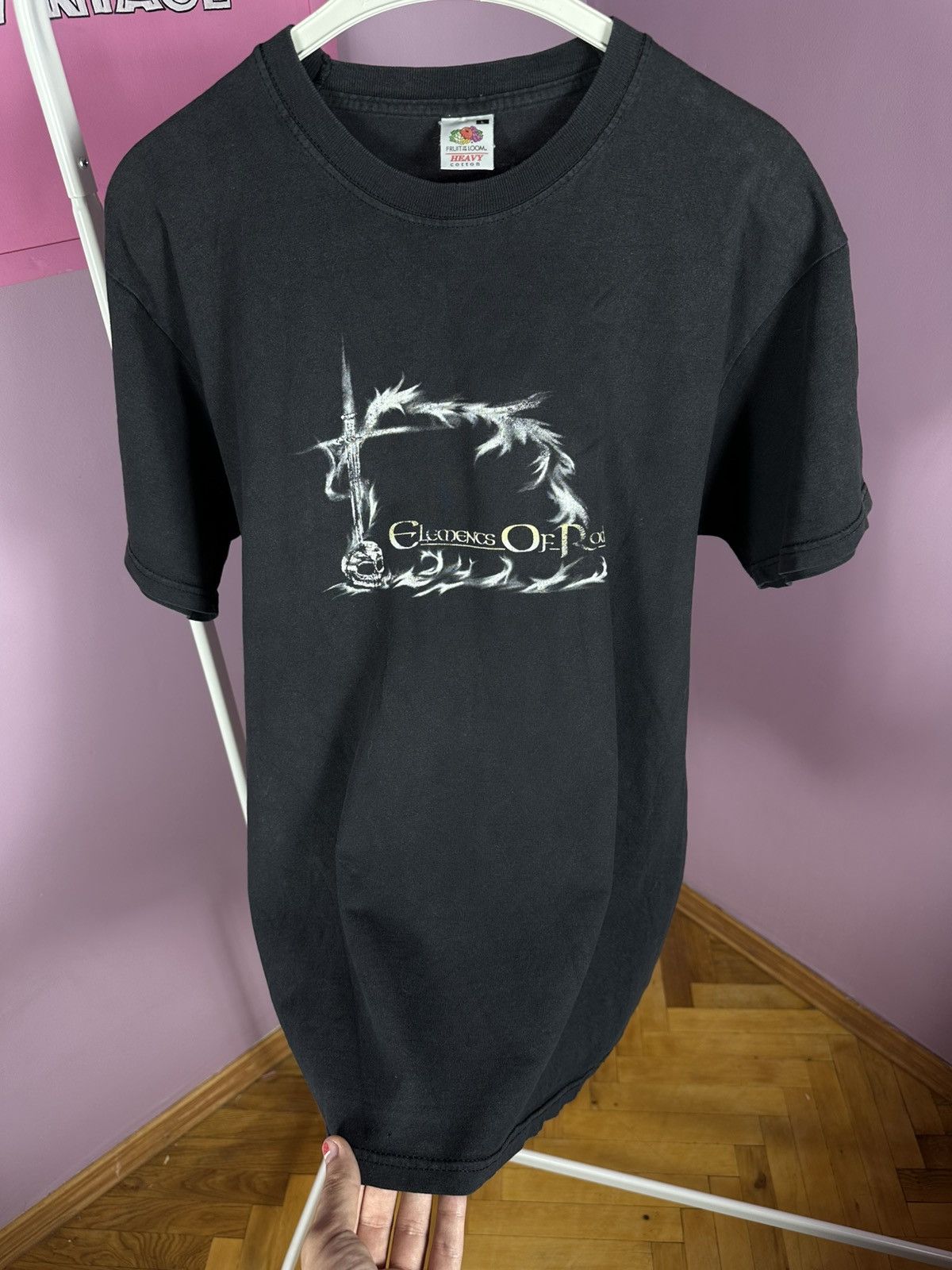 Fruit Of The Loom Elements Of Rock Vintage T Shirt Heavy Metal Festival Size US L / EU 52-54 / 3 - 13 Thumbnail