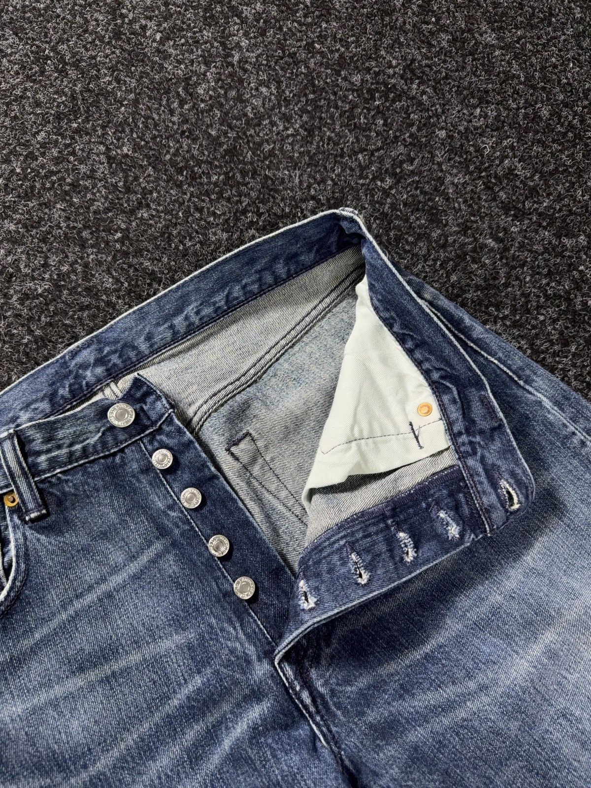 Levi's Levi’s 501 Straight Fit Western USA Cowboy Vibe Denim Jeans Size US 30 / EU 46 - 10 Thumbnail