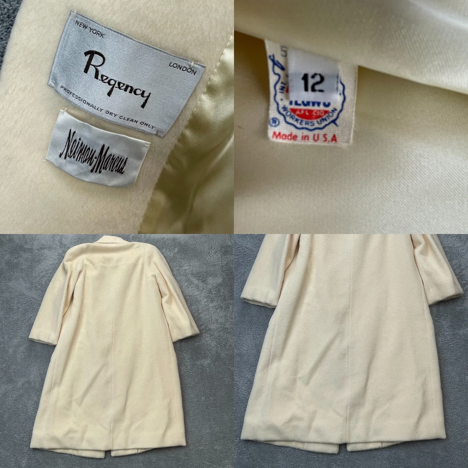 Neiman Marcus VINTAGE Neiman Marcus Coat Womens 12 White Cashmere Cream Trench Jacket Regency Jacket Coat Dresswear Regular Womens Size XL / US 12-14 / IT 48-50 - 8 Thumbnail
