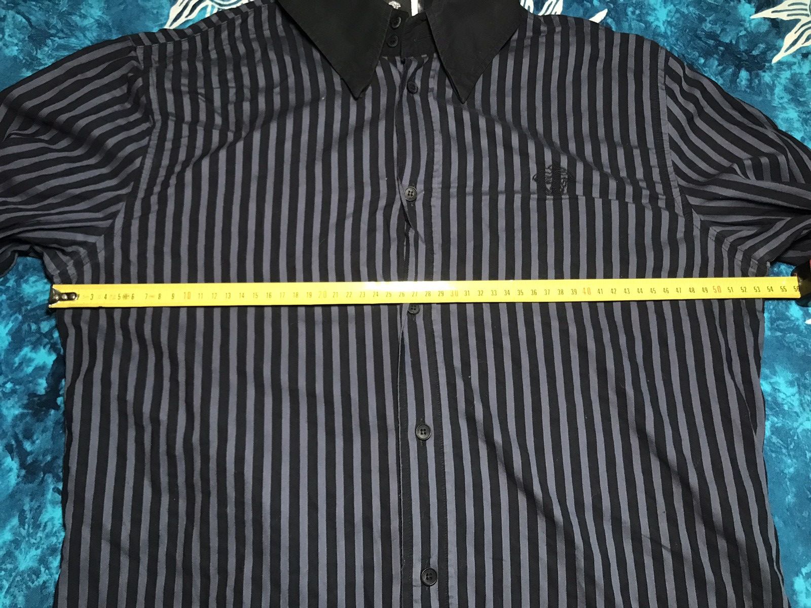Versace Vintage Versace Stripe Button Up Medusa Shirt Cufflinks Size US M / EU 48-50 / 2 - 5 Thumbnail