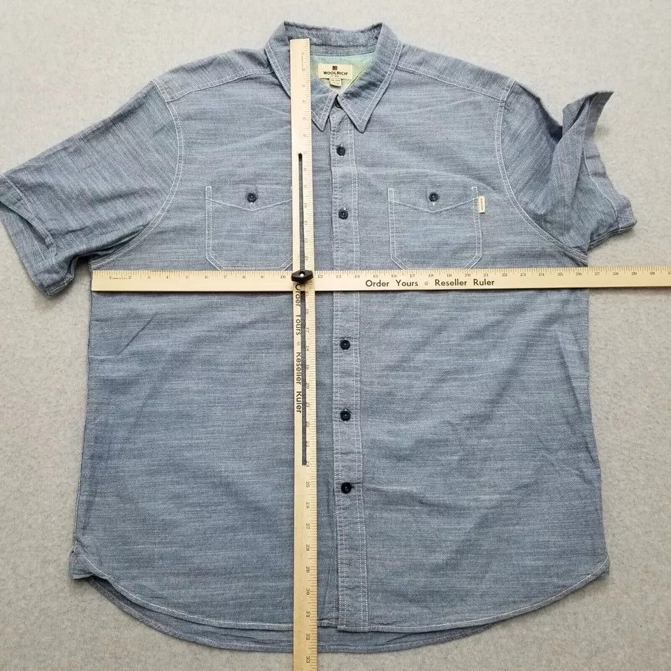 Other Woolrich Shirt Mens XXL Blue Button Up Short Sleeve Casual Size US XXL / EU 58 / 5 - 7 Thumbnail