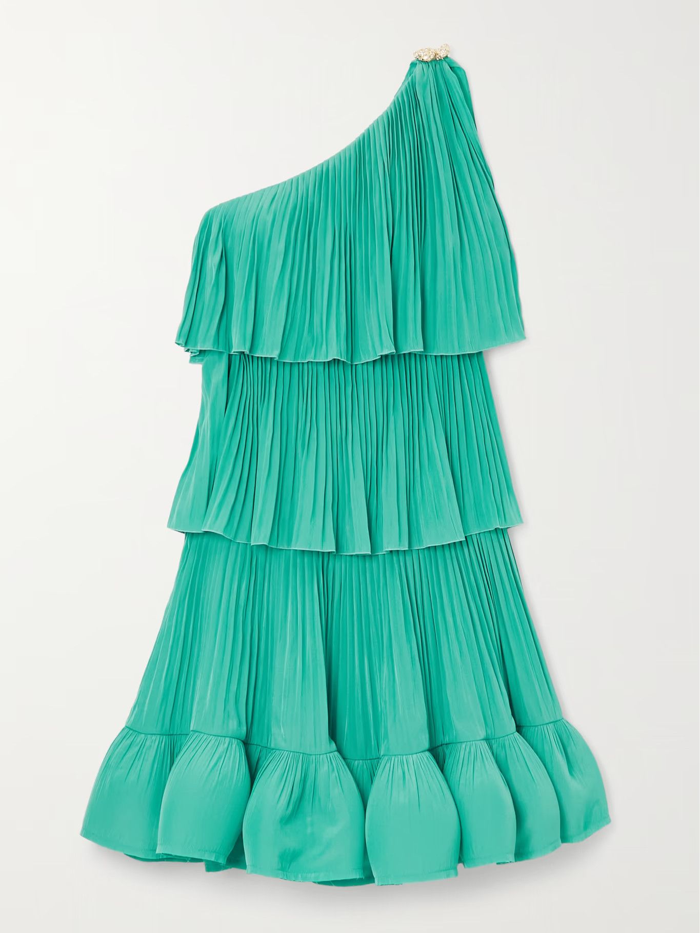 Lanvin o1y0326 Mini Dress in Green Size XS / US 0-2 / IT 36-38 - 1 Thumbnail