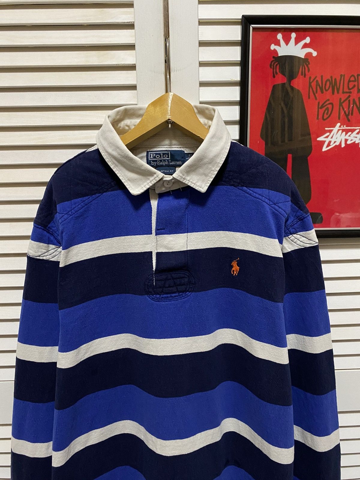 Polo Ralph Lauren Vintage Polo Ralph Lauren T Shirt Long Sleeve Rugby Striped Size US L / EU 52-54 / 3 - 2 Thumbnail