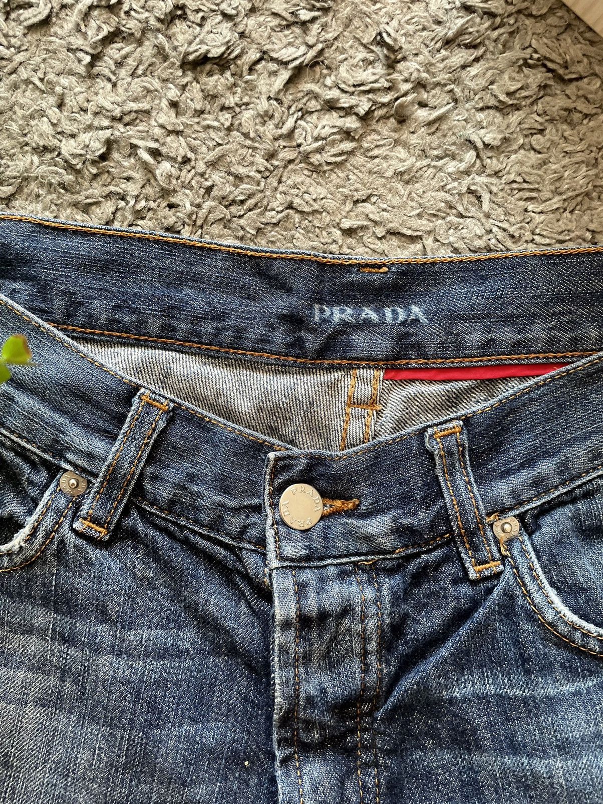Prada × Vintage Prada Milano Jeans Denim Vintage Streetwear Logo Y2k Rare Size US 30 / EU 46 - 7 Thumbnail