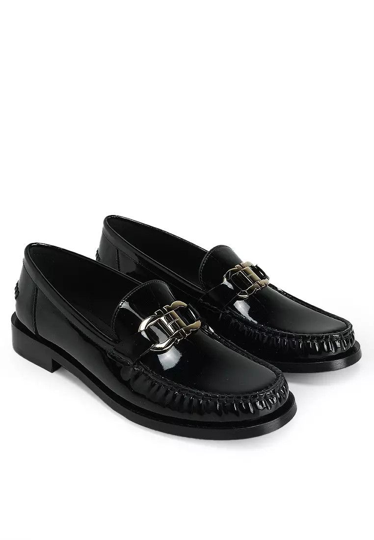 Salvatore Ferragamo o1y0426 Loafers in Black Size US 5.5 / IT 35.5 - 2 Thumbnail