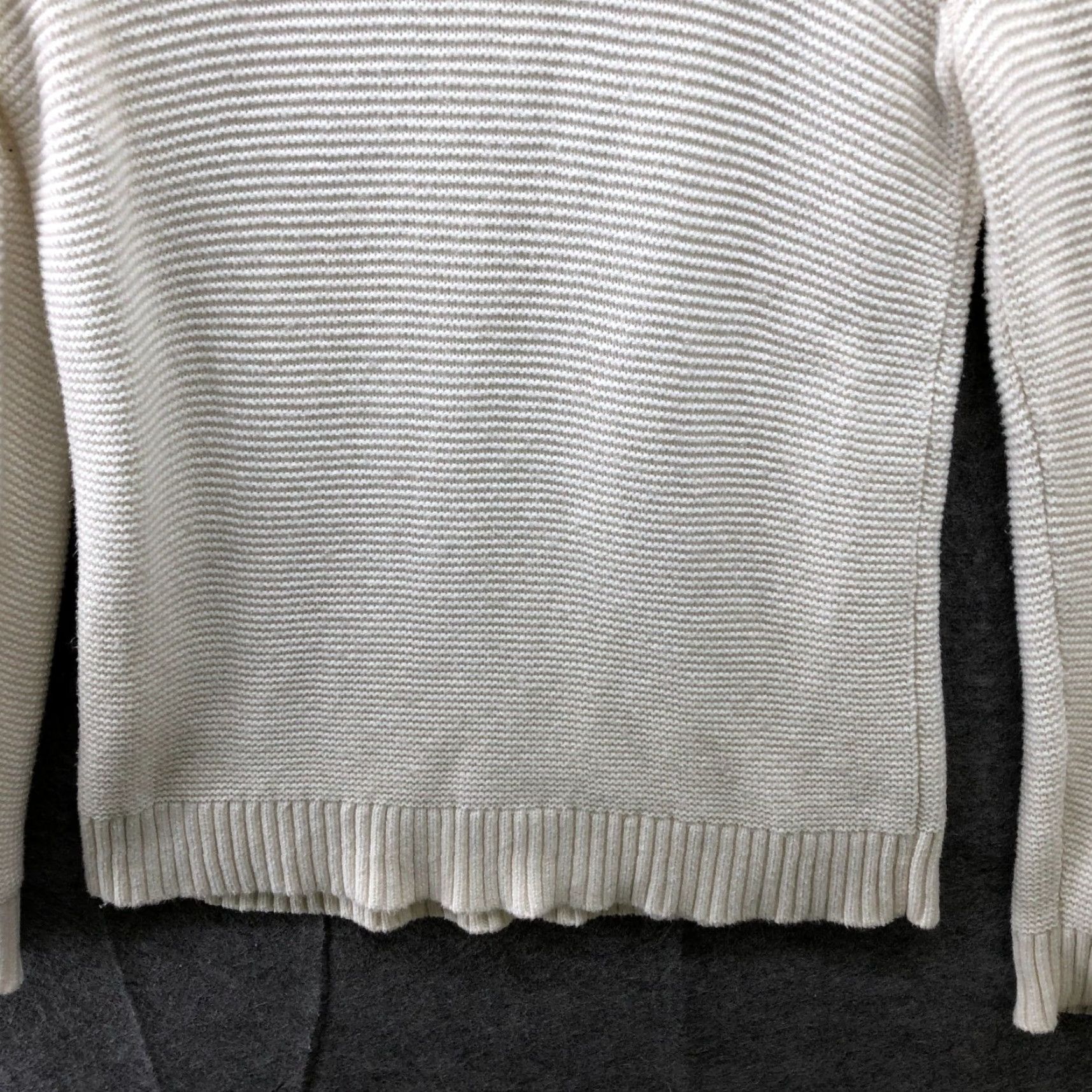 J.Crew J. Crew Tunic Sweater Womens S Crewneck Ivory Textured Honeycomb Cotton Wool Crew Neck Long Sleeve Size S / US 4 / IT 40 - 4 Thumbnail