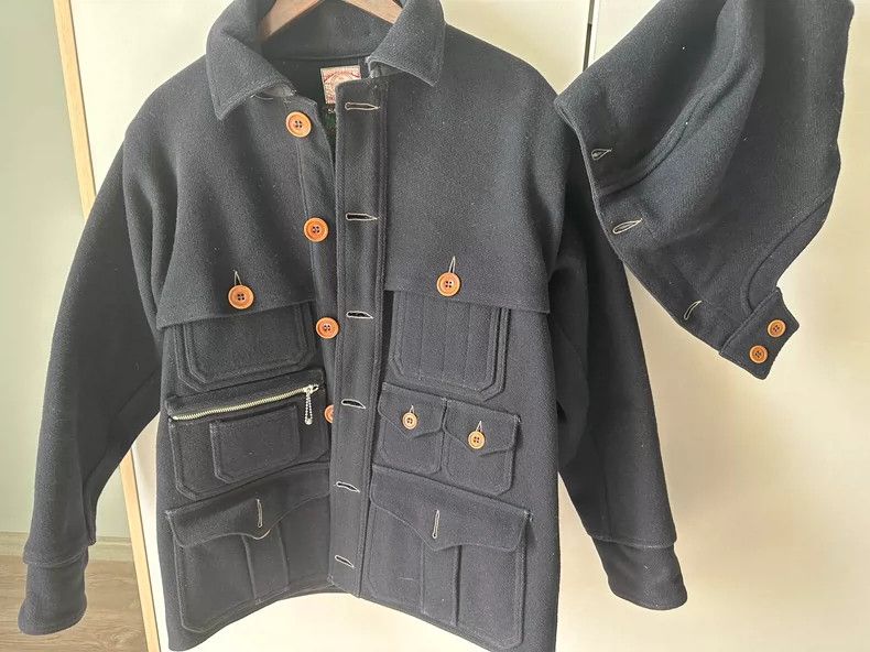 Freewheelers Freewheelers Black Wool Multi-Pocket Coat- DMC Size US L / EU 52-54 / 3 - 1 Thumbnail