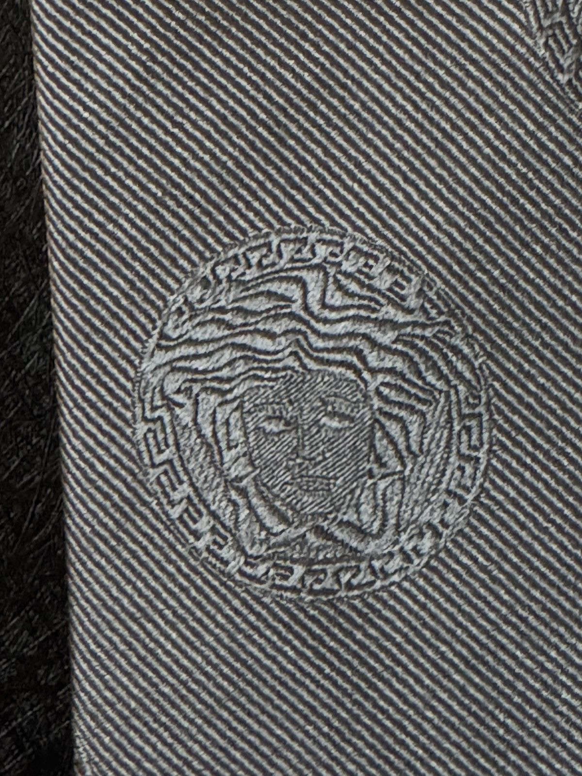 Versace Versace Silk Satin Medusa Patterned Tie Size ONE SIZE - 3 Thumbnail