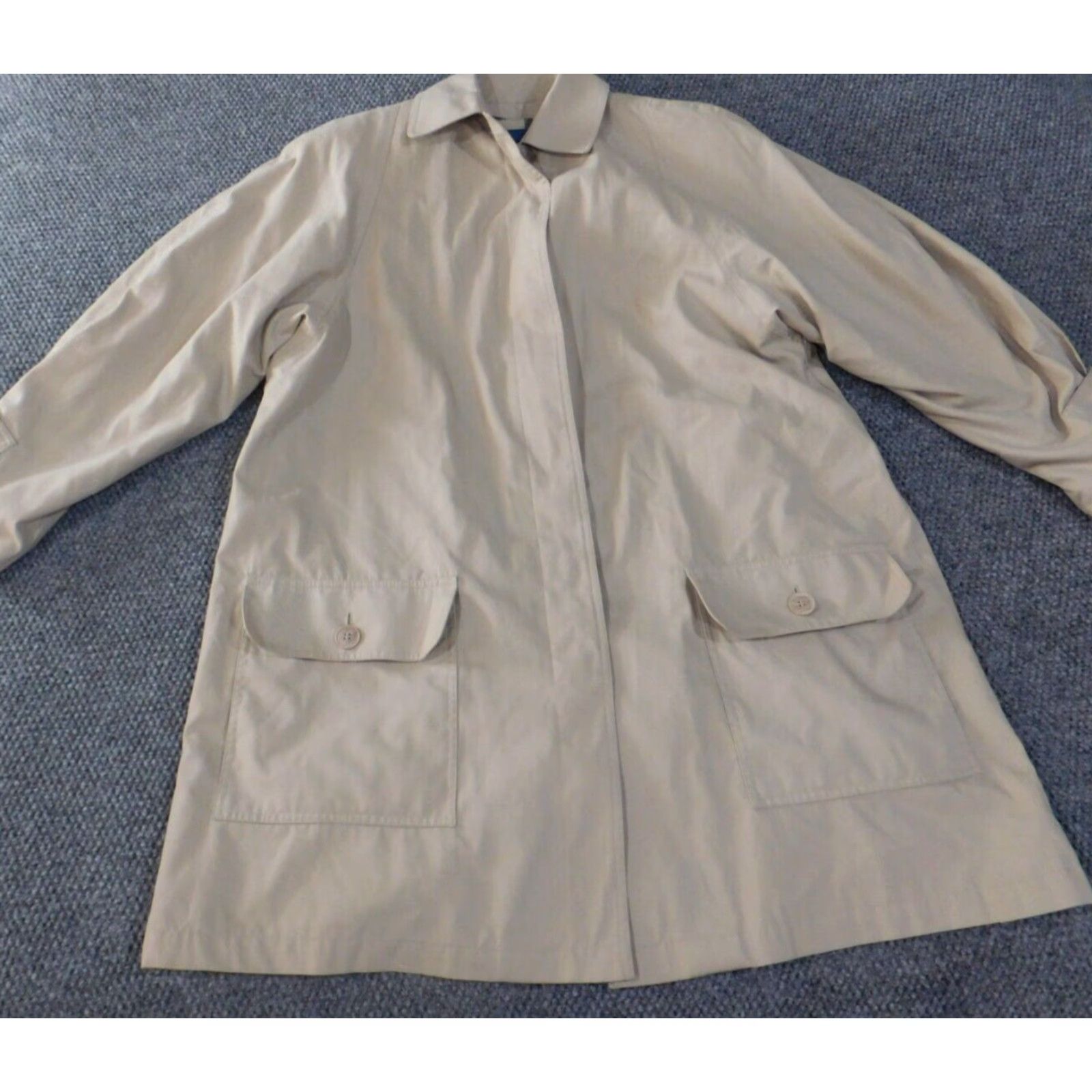 London Fog LONDON FOG Trench Coat Womens 14 Beige Button Classic Lined Winter Casual Formal Coat Jacket Size XL / US 12-14 / IT 48-50 - 3 Thumbnail