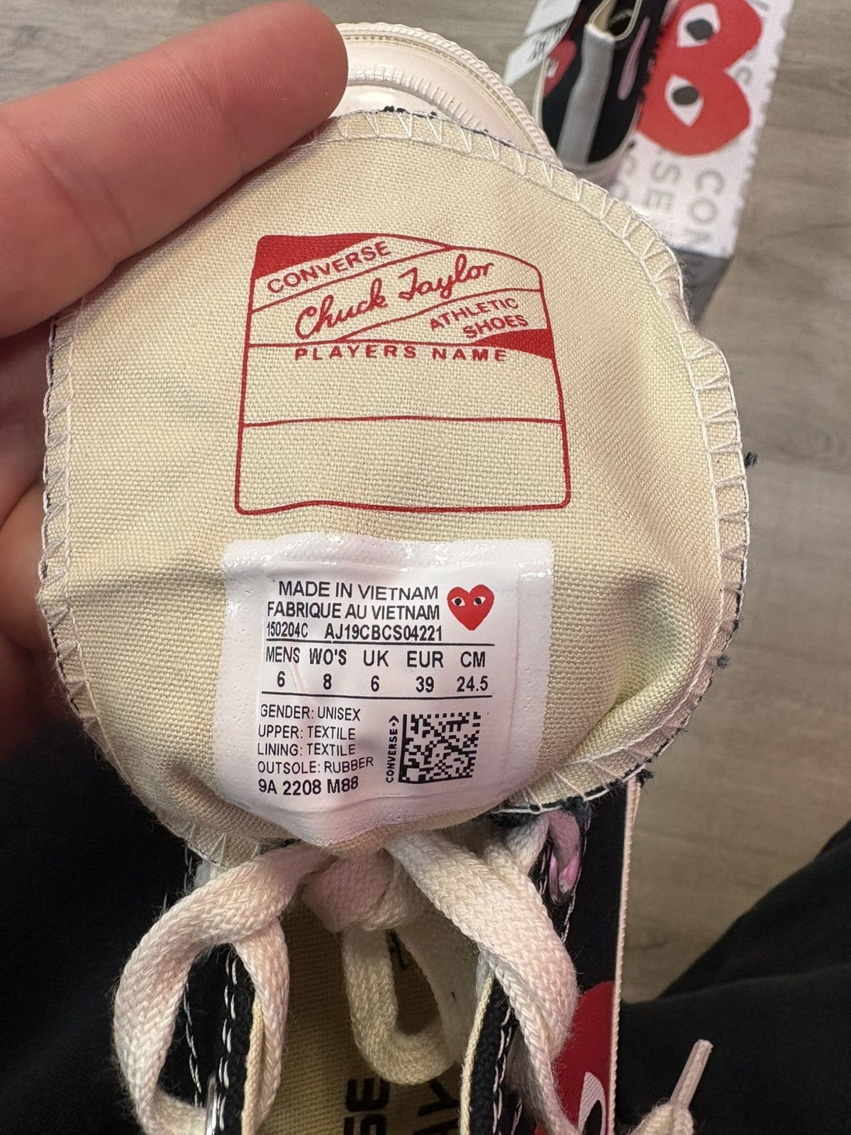 CDG by Comme des Garcons × Converse Play Converse ‘70 High Size US 6 / EU 39 - 6 Thumbnail