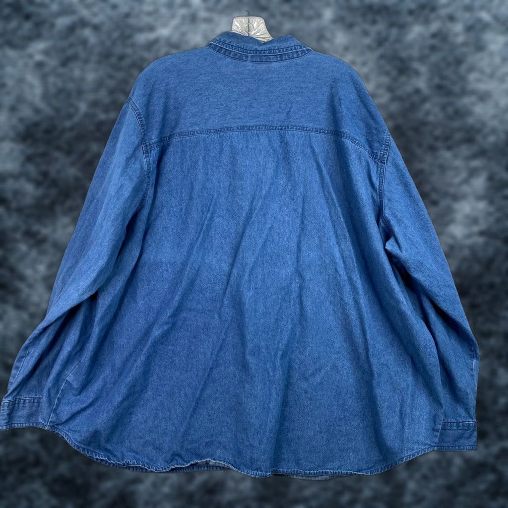Vintage VINTAGE Bobbie Brooks Denim Embroidered Shirt Women 26W / 28W Floral Fall Size 4XL / US 24-26 - 1 Thumbnail