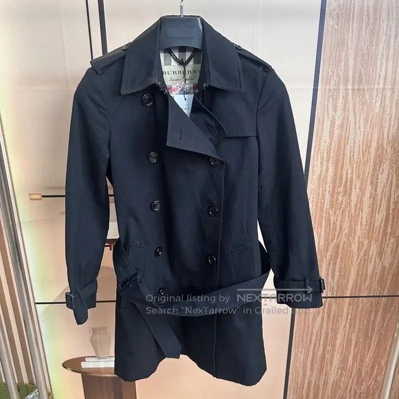 Burberry Burberry Black Cotton Women's Trench Coat. Size M / US 6-8 / IT 42-44 - 1 Thumbnail