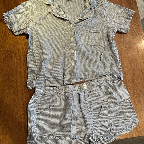 Other Women's Blue Striped Pajama Set Size L / US 10 / IT 46 - 1 Thumbnail