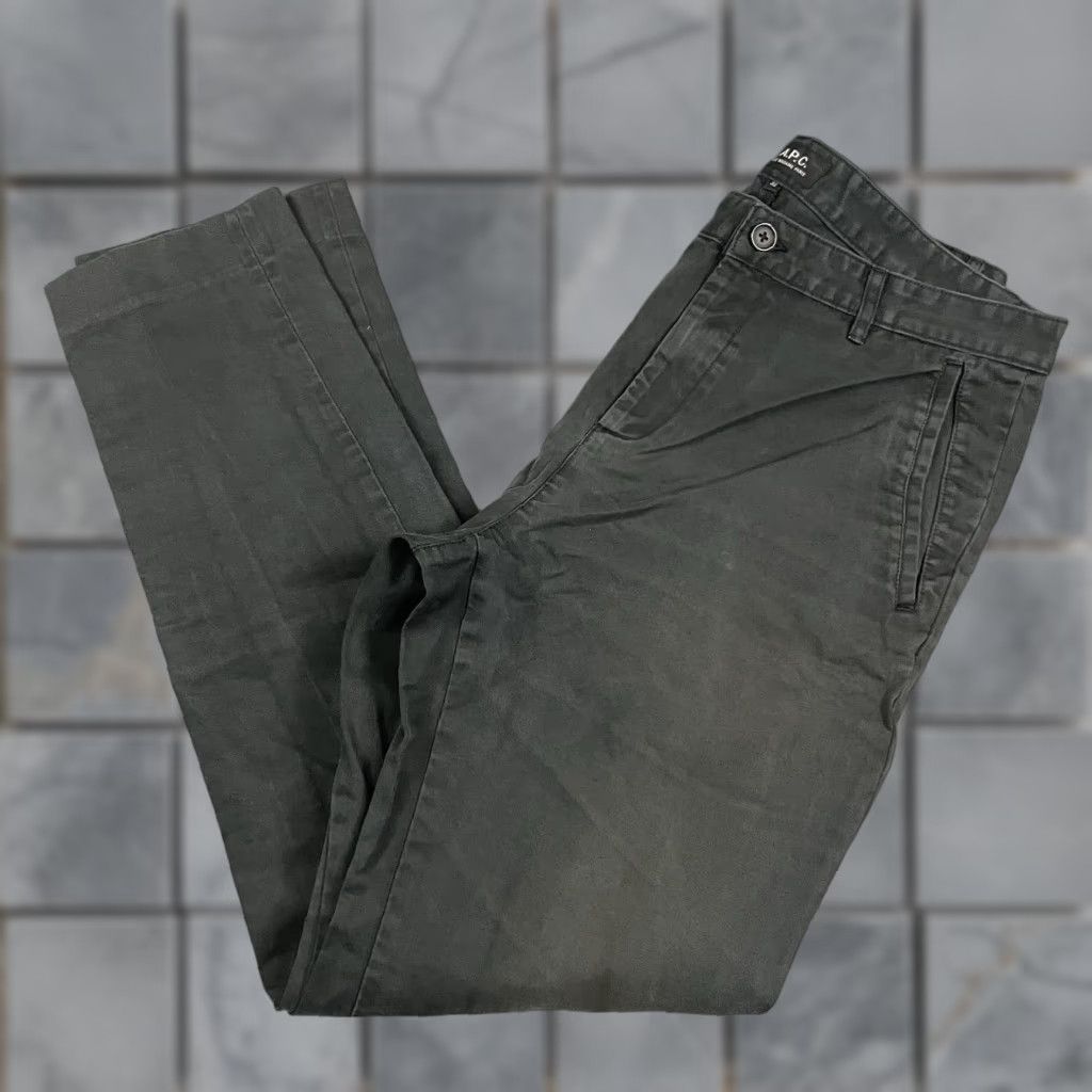 A.P.C. A.P.C. Pants Mens Black 32 Straight Leg Cotton Distressed Casual Designer Vintage Purchase Size US 32 / EU 48 - 1 Thumbnail