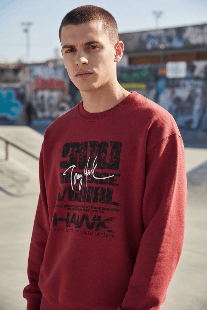 Tony Hawk TONY HAWK Skateboard Sweatshirts Jumper Size US XL / EU 56 / 4 - 1 Thumbnail