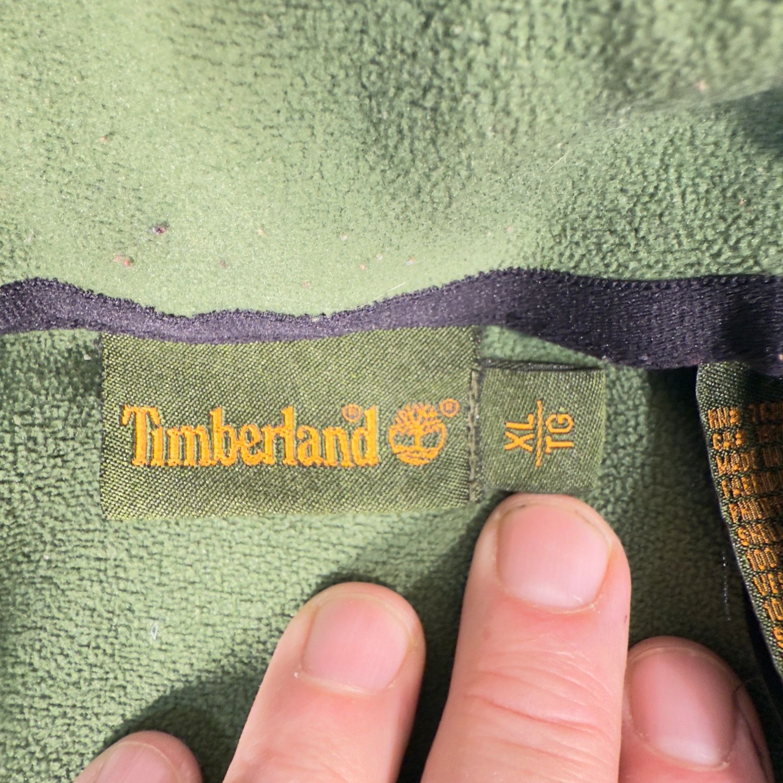 Timberland Timberland Fleece Full Zip Jacket Men XL Green/ Black Size US XL / EU 56 / 4 - 3 Thumbnail