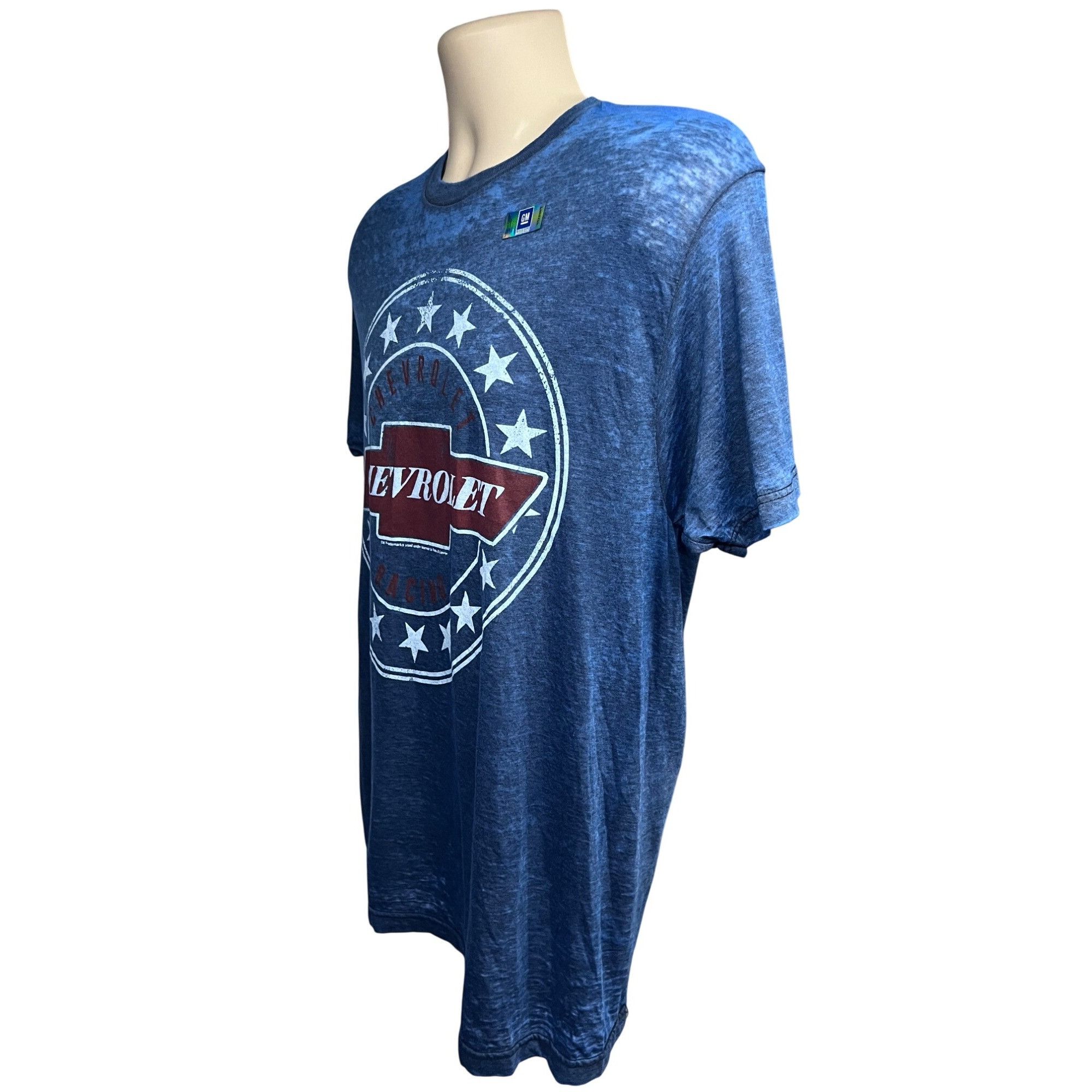 Chevrolet GM Official Licensed Chevy Bowtie Mens Blue Heather Tissue T Size US M / EU 48-50 / 2 - 3 Thumbnail