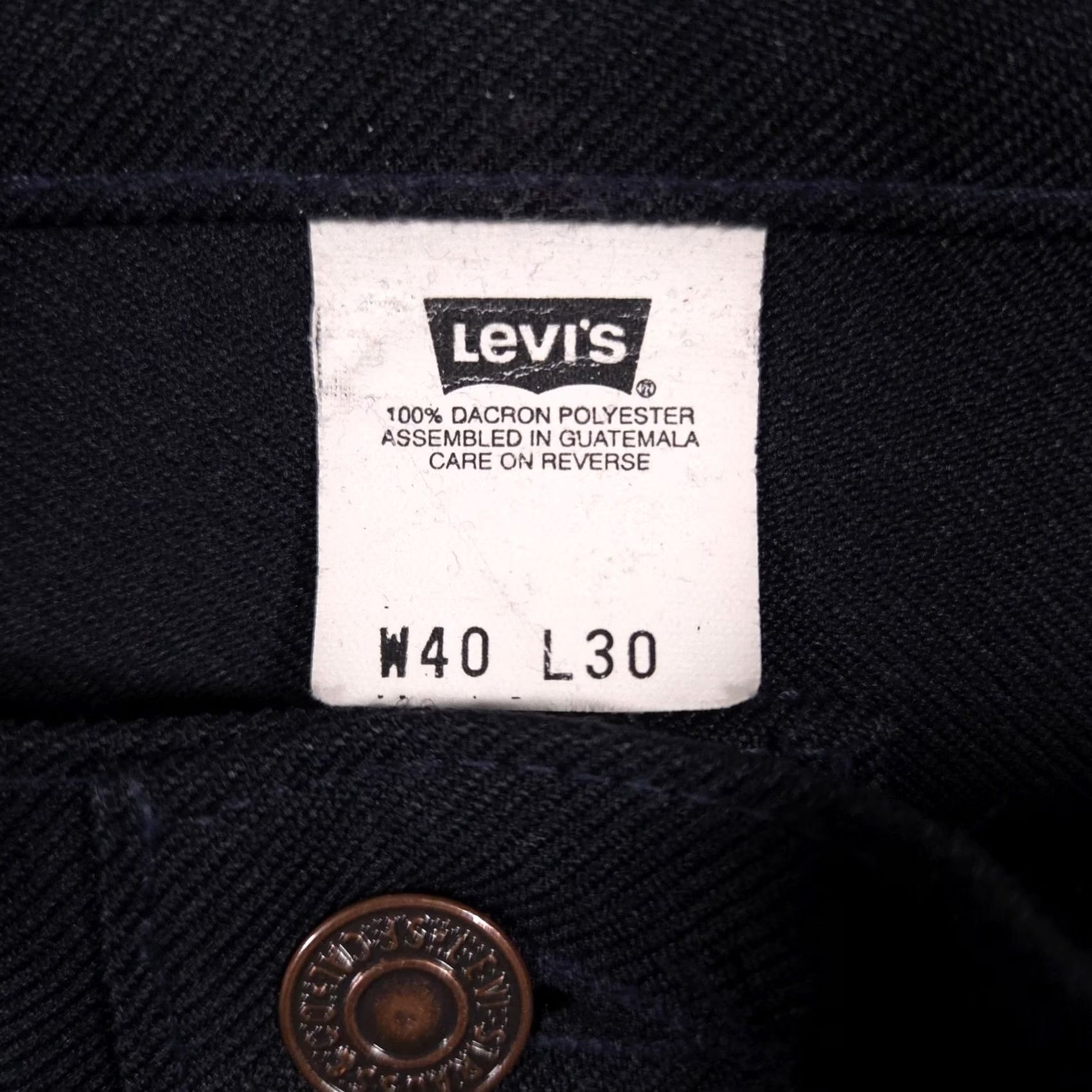 Levi's Levi's Pants Mens 40 Cotton Polyester Dress Slacks Navy Blue Straight Front Zip Pockets 40x30 Regular Size US 40 / EU 56 - 6 Thumbnail