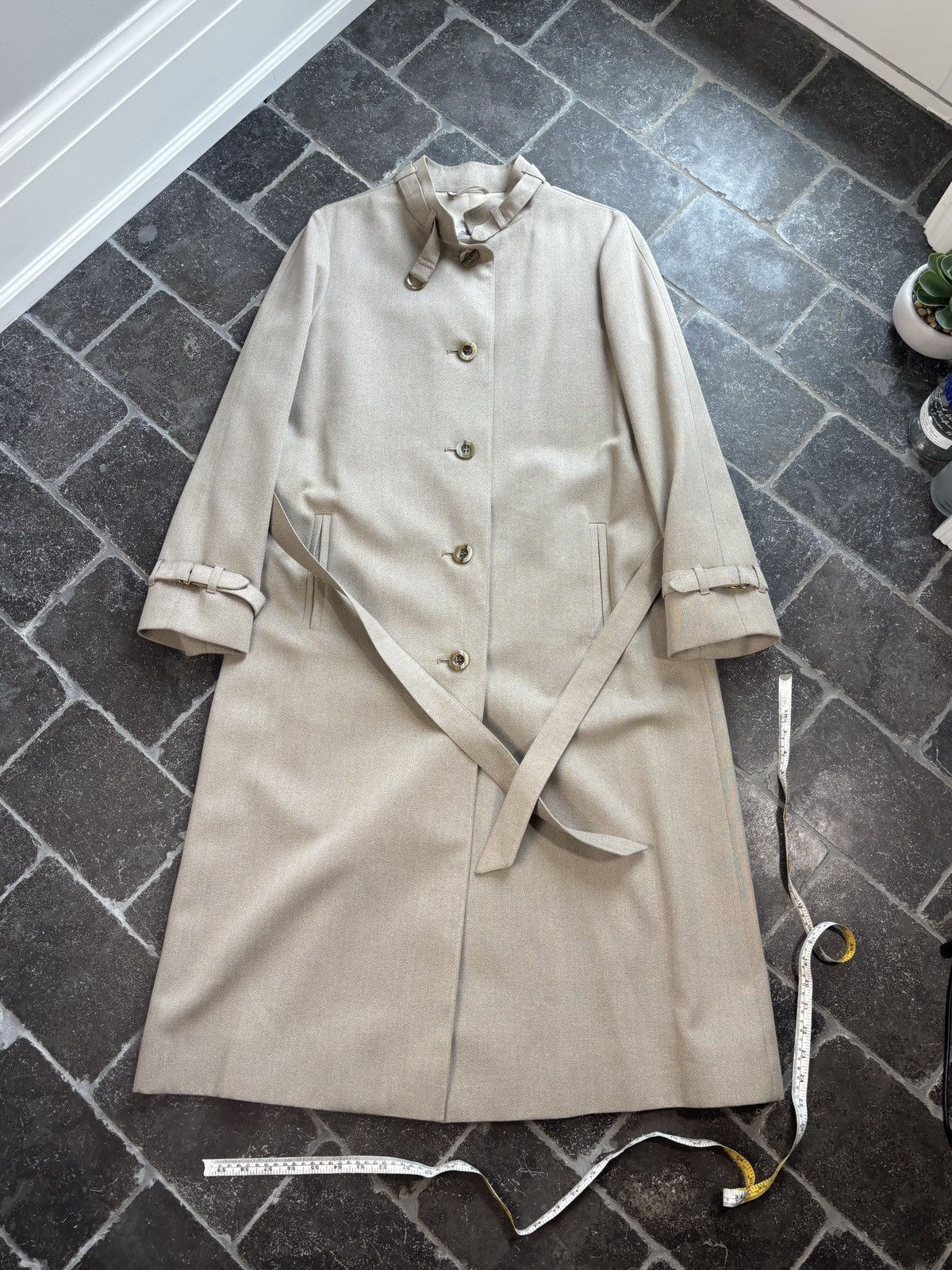 Vintage Vintage Aquascutum Coat Belted Jacket Full Length Trench 90s Size M / US 6-8 / IT 42-44 - 5 Thumbnail