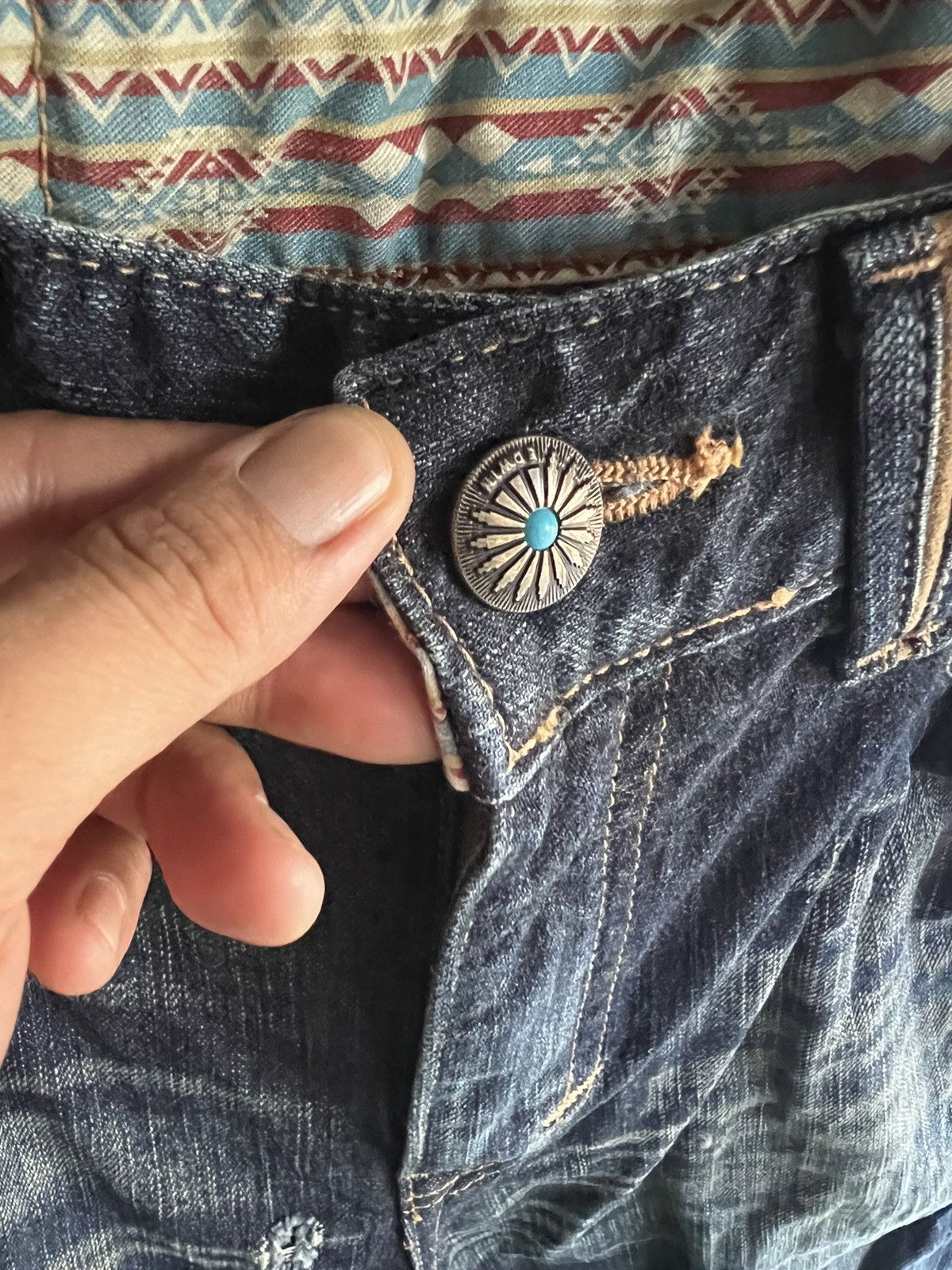 Edwin 🔥Flared Edwin Exclusive Vintage Distressed Denim Size US 33 - 9 Thumbnail