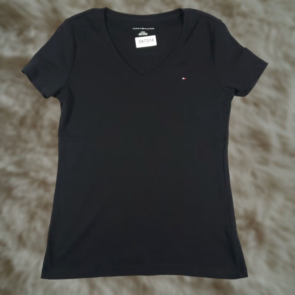 Tommy Hilfiger Tommy Hilfiger T Shirt Womens Medium Black Casual Short Sleeve Ladies Size M / US 6-8 / IT 42-44 - 1 Thumbnail