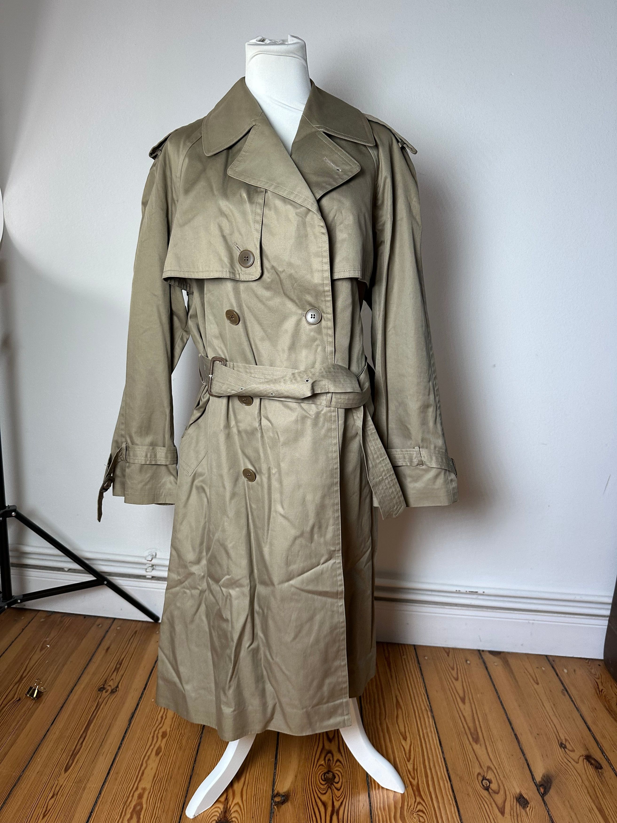 Yves Saint Laurent Vintage Trench Coat Sage Green M/L Size M / US 6-8 / IT 42-44 - 1 Thumbnail
