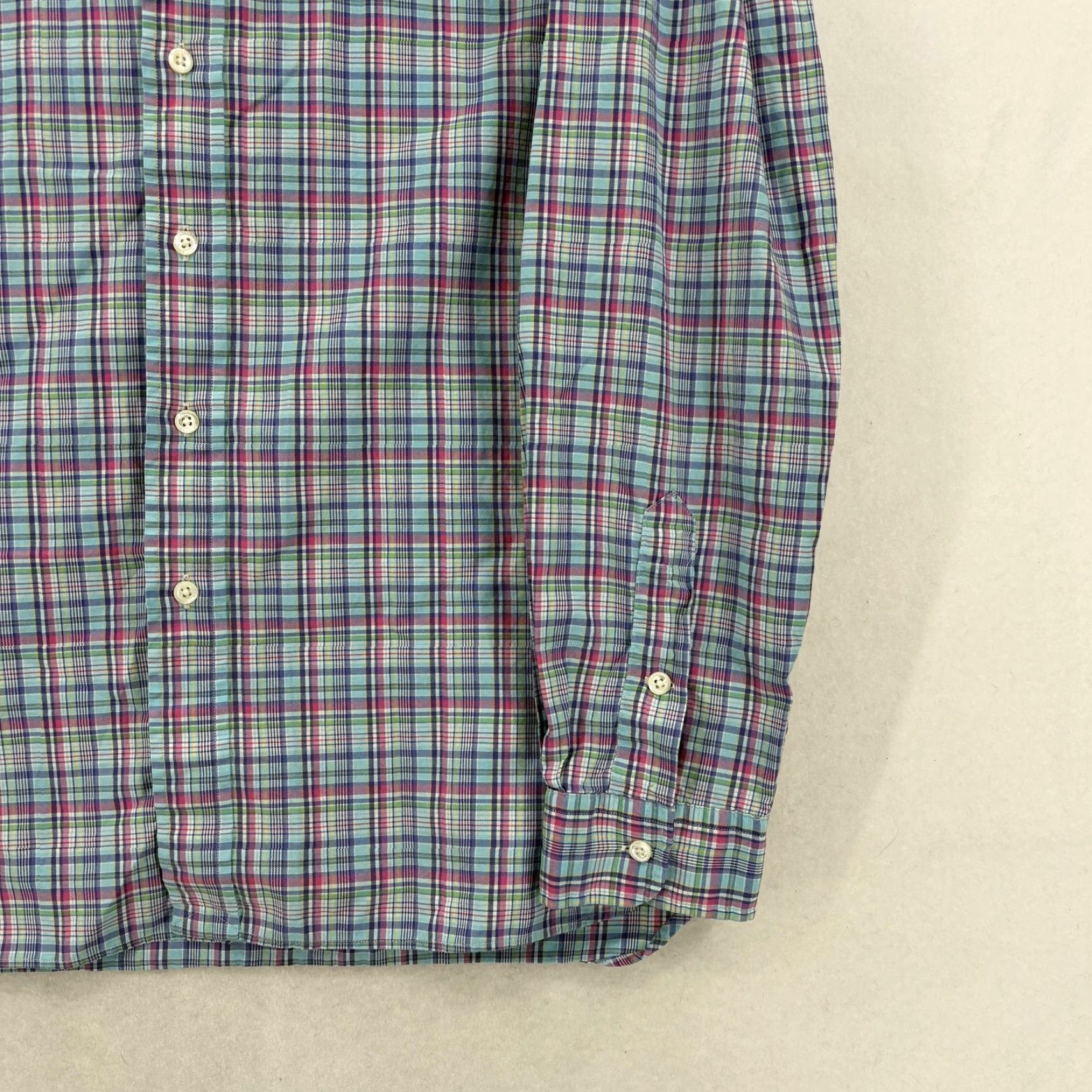 Ralph Lauren Ralph Lauren Shirt Mens XL Blue Madras Plaid Long Sleeve Button Up Classic Pony Size US XL / EU 56 / 4 - 3 Thumbnail