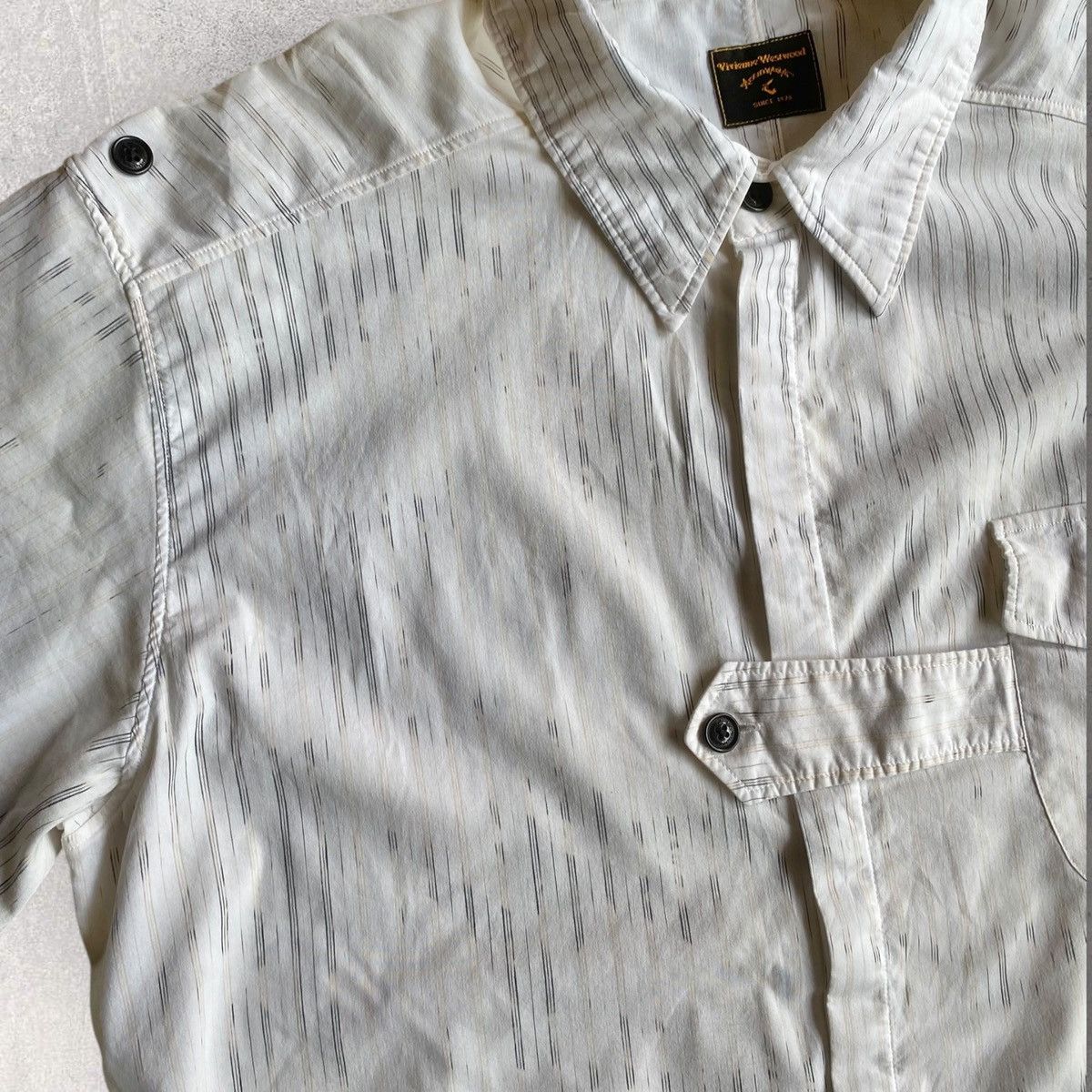 Vivienne Westwood Vintage 2000’s Degraded Striped Shirt Size US L / EU 52-54 / 3 - 3 Thumbnail