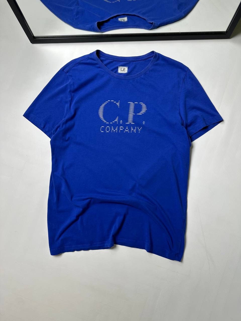 C.P. Company C.P Company Reflective Big Logo Blue T-Shirt Size US XL / EU 56 / 4 - 1 Thumbnail