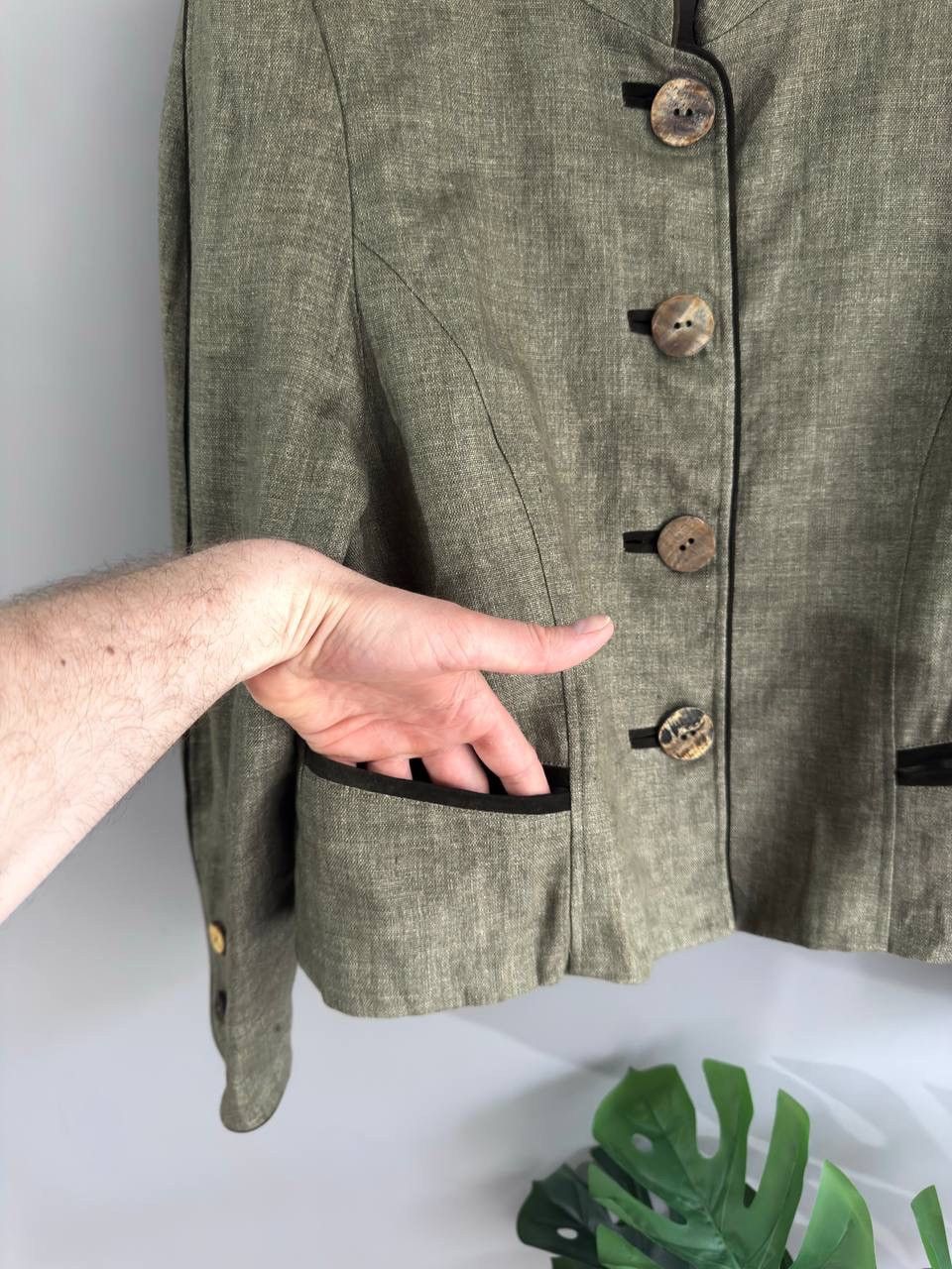 Other Heller Salzburg Trachten Green Olive Linen Blazer Size M-L Size M / US 6-8 / IT 42-44 - 10 Thumbnail