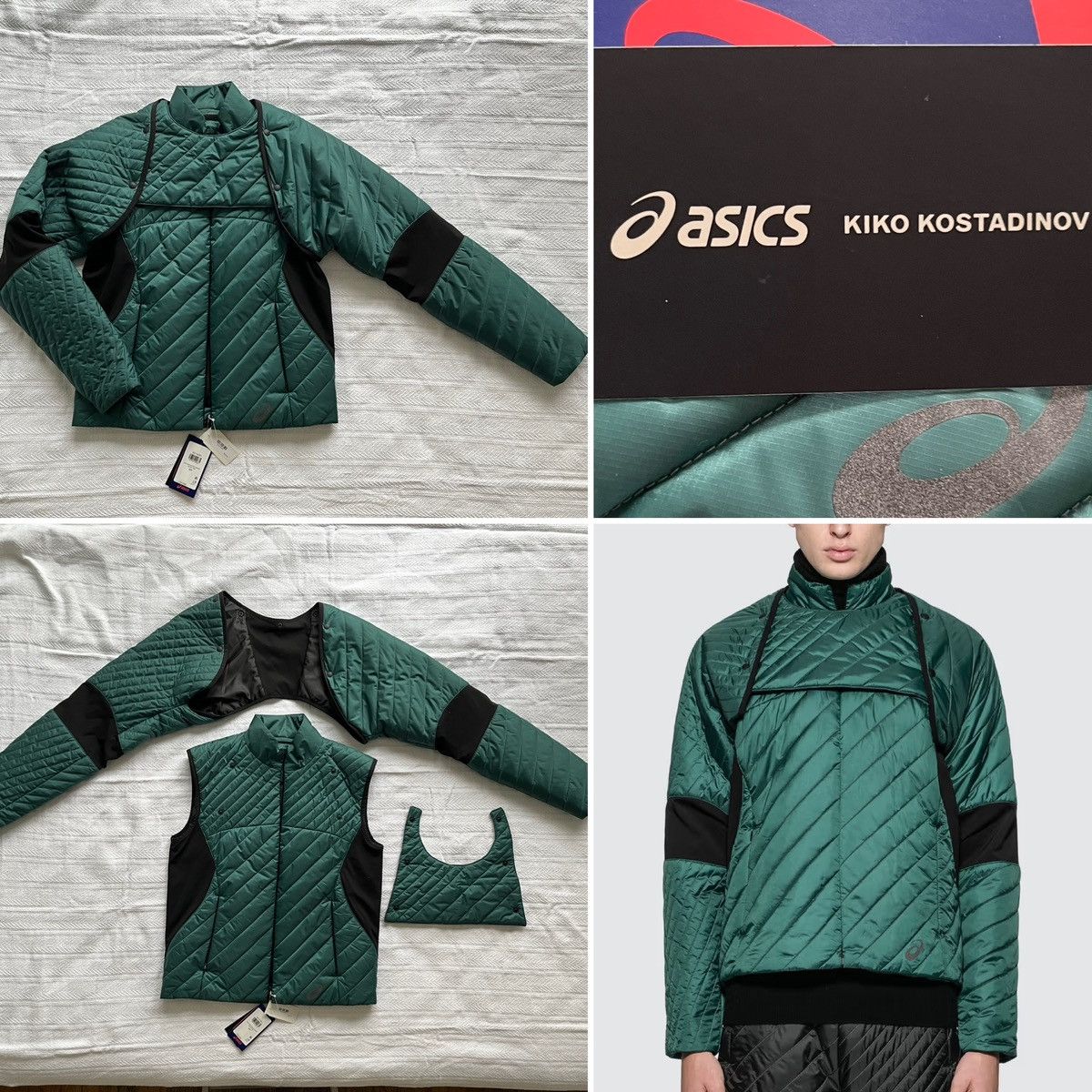 image of Asics Kiko Kostadinov Quilt Ripstop Insulated Jacket S NWT in Green, Men's (Size XS)