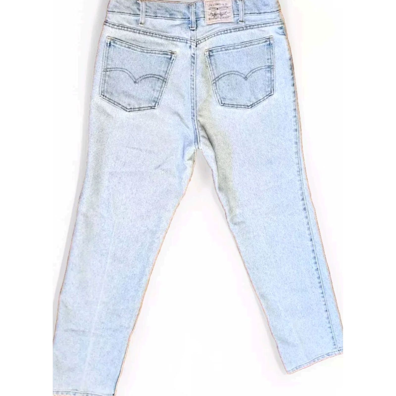 Levi's VINTAGE Levi's RELAXED FIT Jeans Men's 34x30 (32x30) Gray Tab Light Wash Denim 5-Pocket Retro Grunge 1990s Mens Size US 34 / EU 50 - 2 Thumbnail